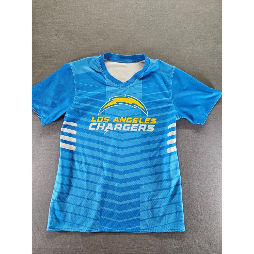 NFL Flag Football Los Angeles Chargers Reversible Jersey Blue White Youth Small